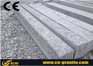 China Sesame Grey G341 Kerbstones Chinese Grey Picked Pineapple Surface Curbstone