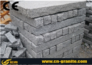 China Shandong Granite G341 Sesame Cube Stone Paver,Grey Granite Kerbstones Cube Stones