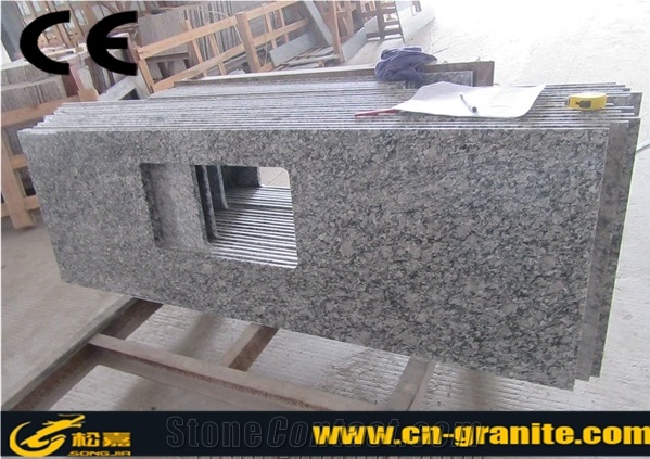 China Spray White Granite Kitchen Countertops White Chinese