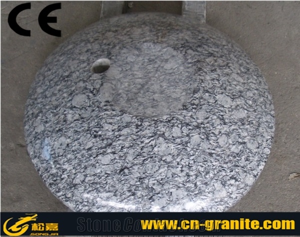 China Spray White Granite Sinks & Basins Polished White Granite Wash Bowls Round Sinks & Basins