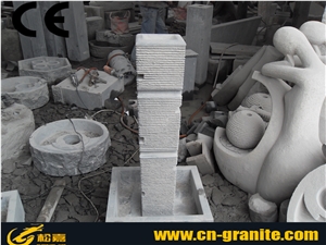 China White Granite Stone for Water Features Fountain White Natural Stone Outdoor Fountain & Indoor Fountain
