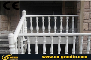 China White Marble Balustrade & Railing Stone,Han White Marble Stairsase Rails Ootdoor Home Balcony Handrail