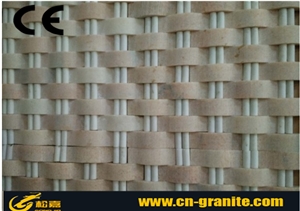 China Yellow Onyx Mosaic Pattern Yellow Pattern Stone Wall Clad Panels Bathroom Design