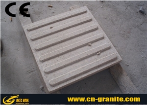 Chinese Yellow Granite G682 Blind Paving Stone,Rusty Yellow Granite Walkway Pavers Tactile Stone