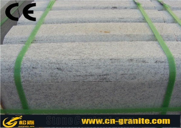 G365 China White Granite Curbstone,Shandong White Sesame Granite Kerbstone