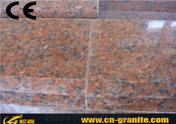 G562 Maple Red China Granite Kerbstone Chinese Polished Surface Stone for Outside Road Stone Granite Curbstone