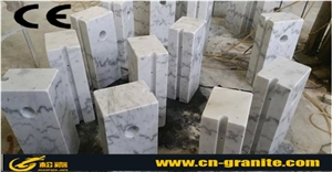 Guangxi White Marble Parking Stone,China White Marble Car Parking System White Marble Parking Barriers