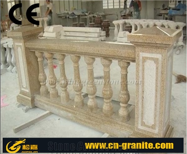 High Quality China Yellow Granite G682 Balustrade & Railing,Rusty Yellow Granite Handrails Staircase Rails