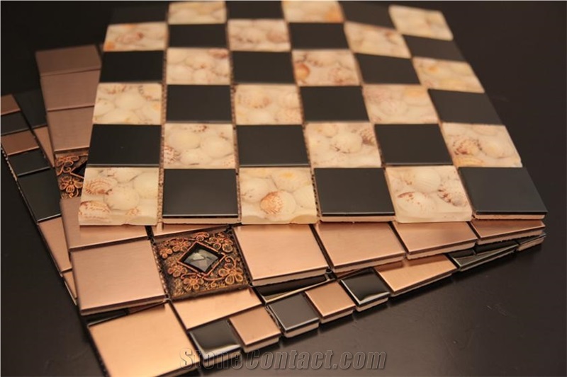 Honeycomb Panel Mosaic,Stainless Steel Mosaic Tiles for Wall Decoration,Wall Cladding Tiles,Metal Mosaic Tiles.