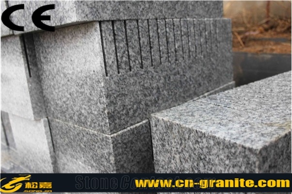 Light Grey Granite G603 Wall Stone,Bush Hammered Surface Corner Stone Fine Picked Stone Wall Cladding