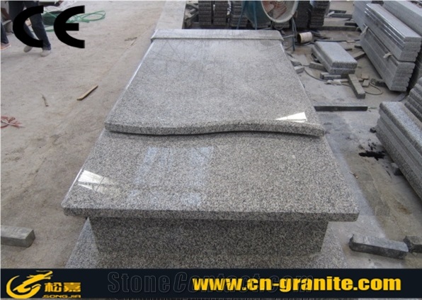 New China Granite G603 Polished Tombstones & Monuments,Grey Granite Western Style Tombstone