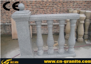 Own Factory Cheap Dark Grey Granite Stone Balustrade & Railings,Chinese Grey Granite Glass Balcony Railing Outdoor Railing Stone