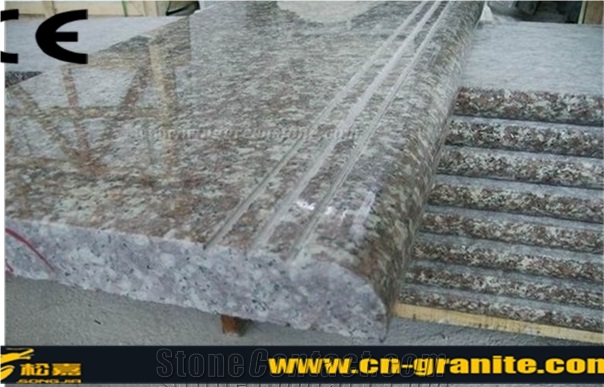 Peach Red Polished Granite Stairs & Steps Chinese Cheapest G687 Stair Treads Stair Threshold