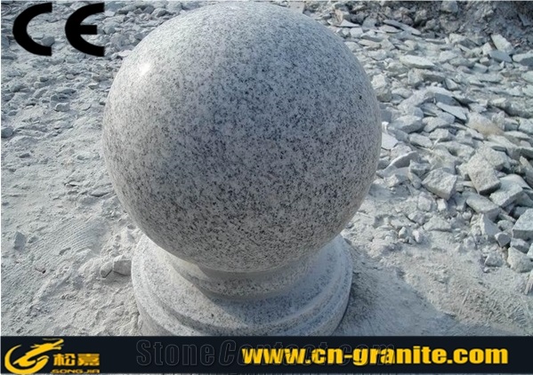 Polished China Grey Granite G601 Car Parking Stop Ball Stone Chinese Parking Curbs Hot Sale