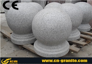 Polished China Grey Granite G601 Car Parking Stop Ball Stone Chinese Parking Curbs Hot Sale