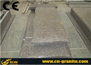 Polished China Pink Granite G664 Monument & Tombstone Gravestone Headstone Hot Sale Factory Derectly Price Western Style Tombstone
