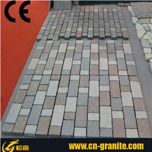 Red Cobble Stone,China G666 Granite Paving Stone,Sawn Cube Stone,Flooring Covering,Driveway Paving Stone,Garden Stepping Pavements,Landscape Paving Stone,Paving Sets,Pink Granite Cobbles