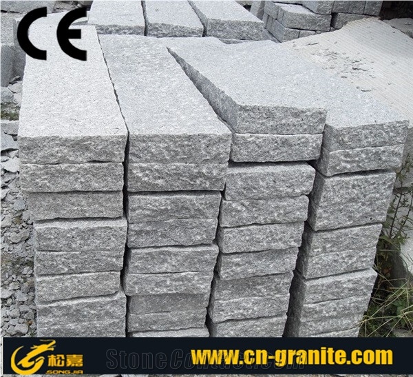 Rough Picked China Grey Granite G603 Cubestone Chinese Light Grey Outdoor Pavers Cobblestone Paver Mats