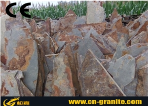 Rusty Slate Flagestone,Yellow Random Flagstone Landscaping Stones Yellow Flagstone Patio Tile