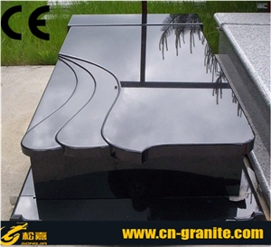 Shanxi Black Granite Polished Monument & Tombstone,Single Monument,Cemetery Tombstones