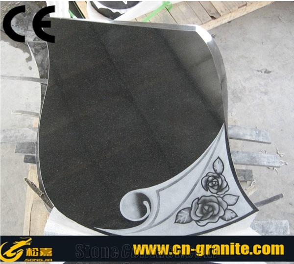 Shanxi Black Granite Polished Monument & Tombstone,Single Monument,Cemetery Tombstones