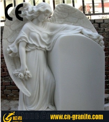 White Marble Carving Monument, Pure White Marble Tombstone & Monument