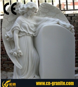White Marble Carving Monument, Pure White Marble Tombstone & Monument