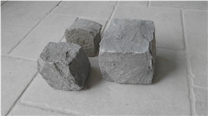 Grey Flower Limestone Cobble Stone, Cube Stone Pavers