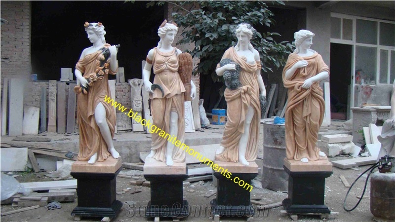 Multicolor Marble Human Figurines Statue & Sculpture & Human Carved & Handcraft