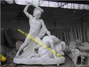 Natural Marble Statue, White Marble Statues , Human Handcraft & Marble Stone Sculpture Exterior Garden Decoration