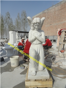 Natural Marble Statue, White Marble Statues, Human Handcraft & Marble Stone Sculpture Exterior Garden Decoration