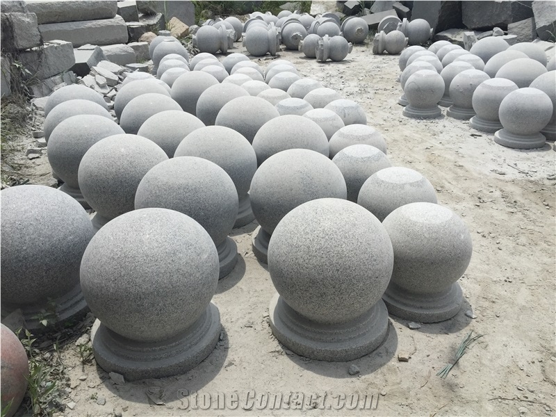 G603 Silver Grey Granite Parking Stone,Ball Parking Stone,Stopping Stone