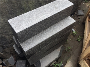 G684 Black Basalt Flamed Deck Step Stone,Outdoor Stair Treads