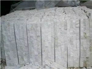 White Natural Quartzite Cultured Stone for Wall Cladding