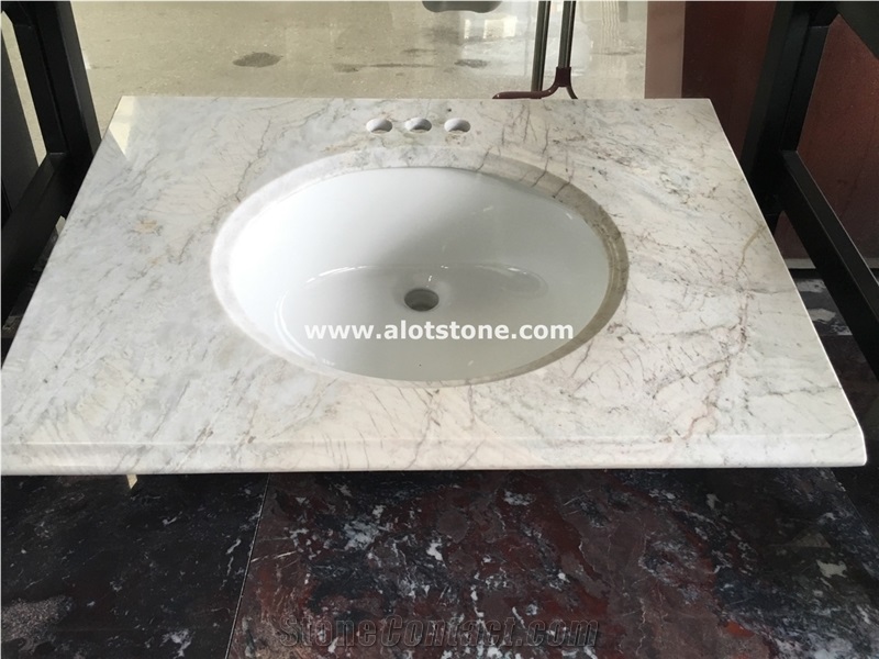 White Quartzite Stone Vanity Tops,Bath Washing Top