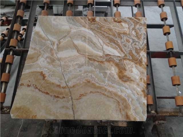 Onice , Onyx Slab,Brown Onyx Polished Tiles for Hotel Wall Decoration