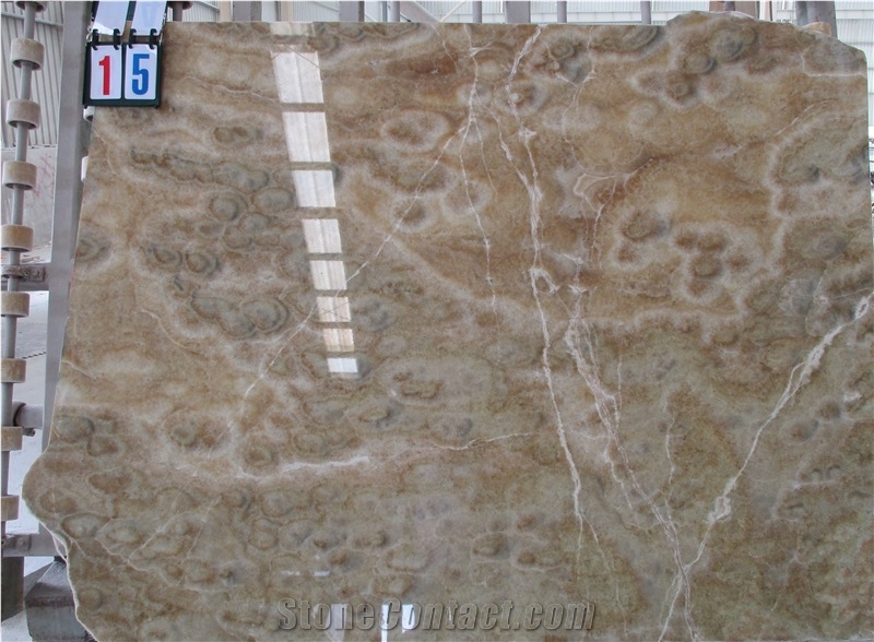 Onice Onyx Slab,Gloden Brown Onyx Polished Tiles for Hotel Wall Decoration