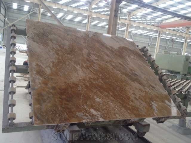 Onyx Slab,Brown Onyx Polished Tiles for Hotel Wall Decoration