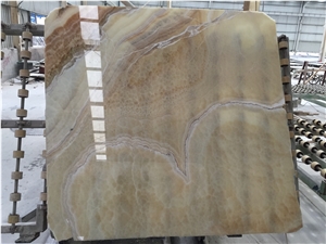 Own Factory-Beige Onyx High Polished Slabs & Tiles for Hotel Floor Covering & Walling