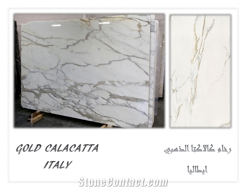 Gold Callacatta Marble Tiles & Slabs, White Polished Marble Floor Tiles, Wall Tiles