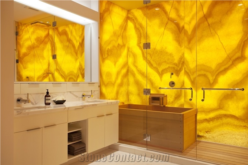 Honey Onyx Tiles & Slabs, Yellow Polished Onyx Floor Tiles, Wall Tiles