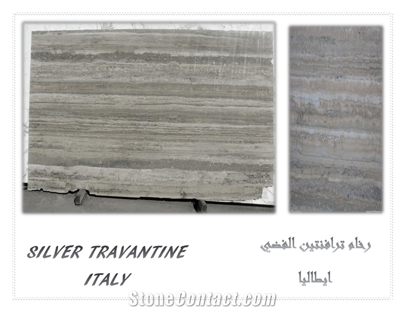 Silver Travertine Tiles & Slabs, Grey Polished Travertine Floor Tiles, Wall Tiles