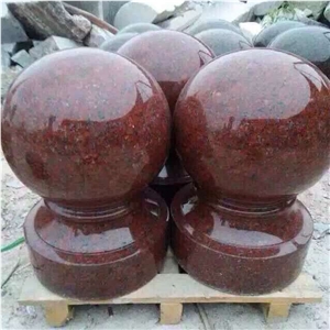 Granite Ball, Stone Ball, Multicolor Granite Ball Decoration, Landscape Ornament, Landscape Design, Garden Decoration, Garden Design, Granite Parking Stone Ball,Stopping Stone