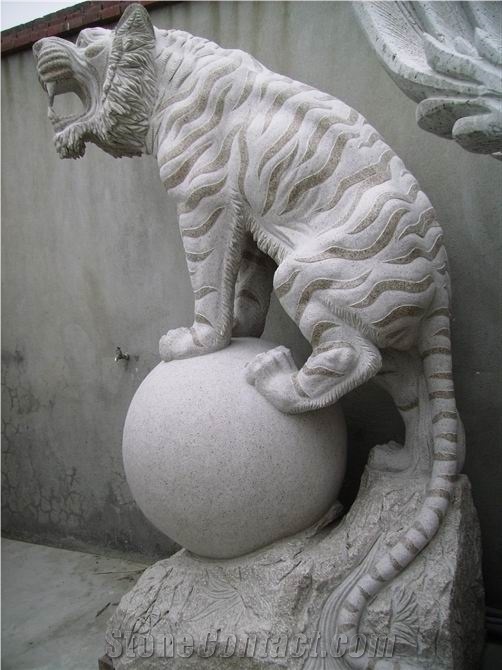 Tiger Sculptures,Granite and Marble Animal Sculptures, Garden Sculptures, Statues, Handcarved Sculptures,Landscape Sculptures, Landscaping Decorations