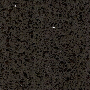 Sparkle Black Surface Quartz Stone Slabs Tiles /Engineered Stone
