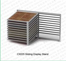 Cx 035 Tile Display Rack for Exhibition Sliding Display Stand