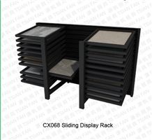 Cx 068 Sliding Marble Granite Stone Display Rack for Exhibition