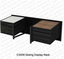 Cx058 Sliding Marble Granite Stone Display Rack for Exhibition