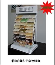 Mini Marble Quartz Granite Stone Display Tower Sr 036