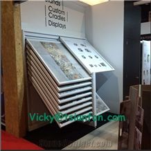 Sliding Marble Granite Quartz Stone Display Stand for Exhibition